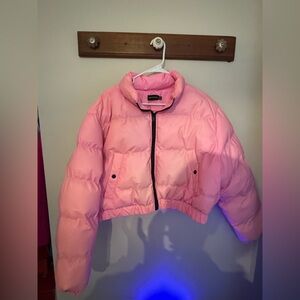 PrettyLittleThing Pink Puffer Jacket
